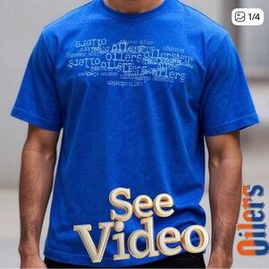 👛 (ANY 2/$15) WAVES Edmonton Oilers Short Sleeve Tee/Jersey